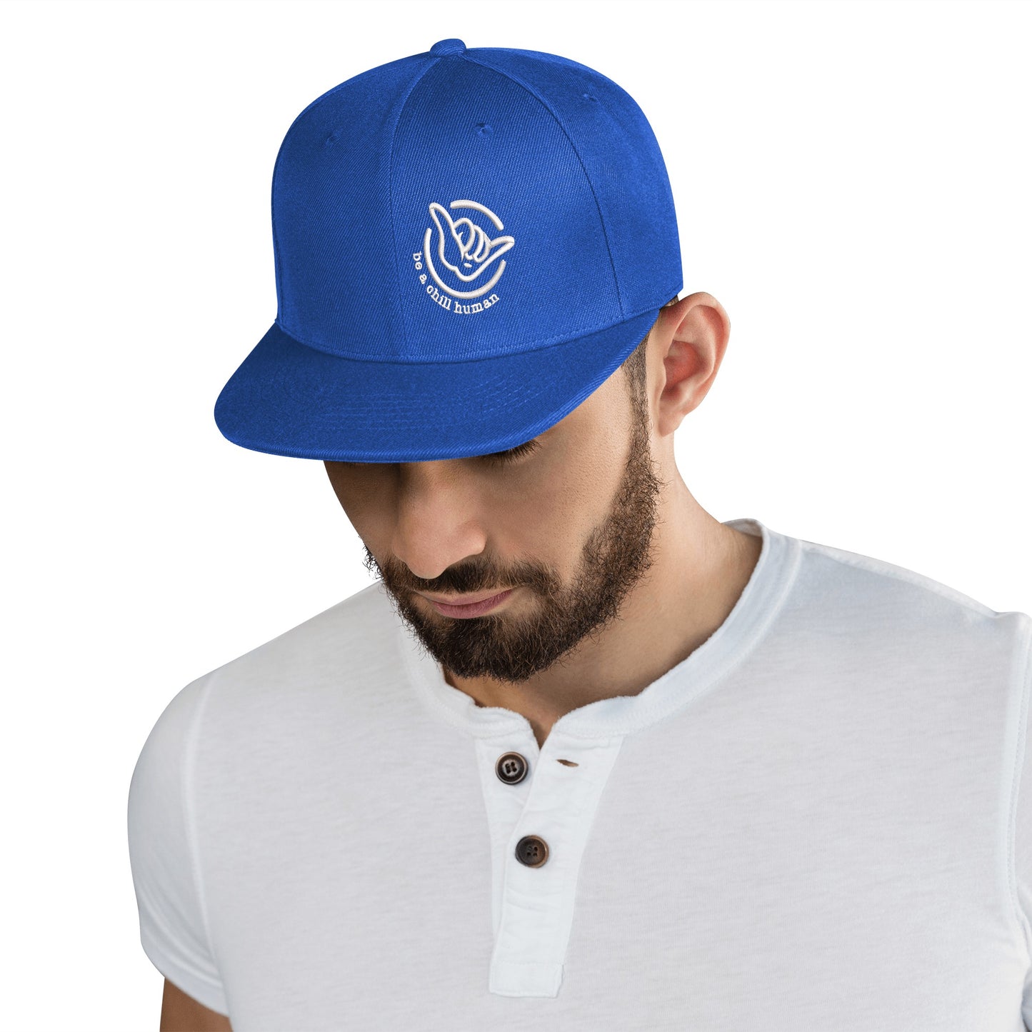 Embroidered Logo Snapback Hat