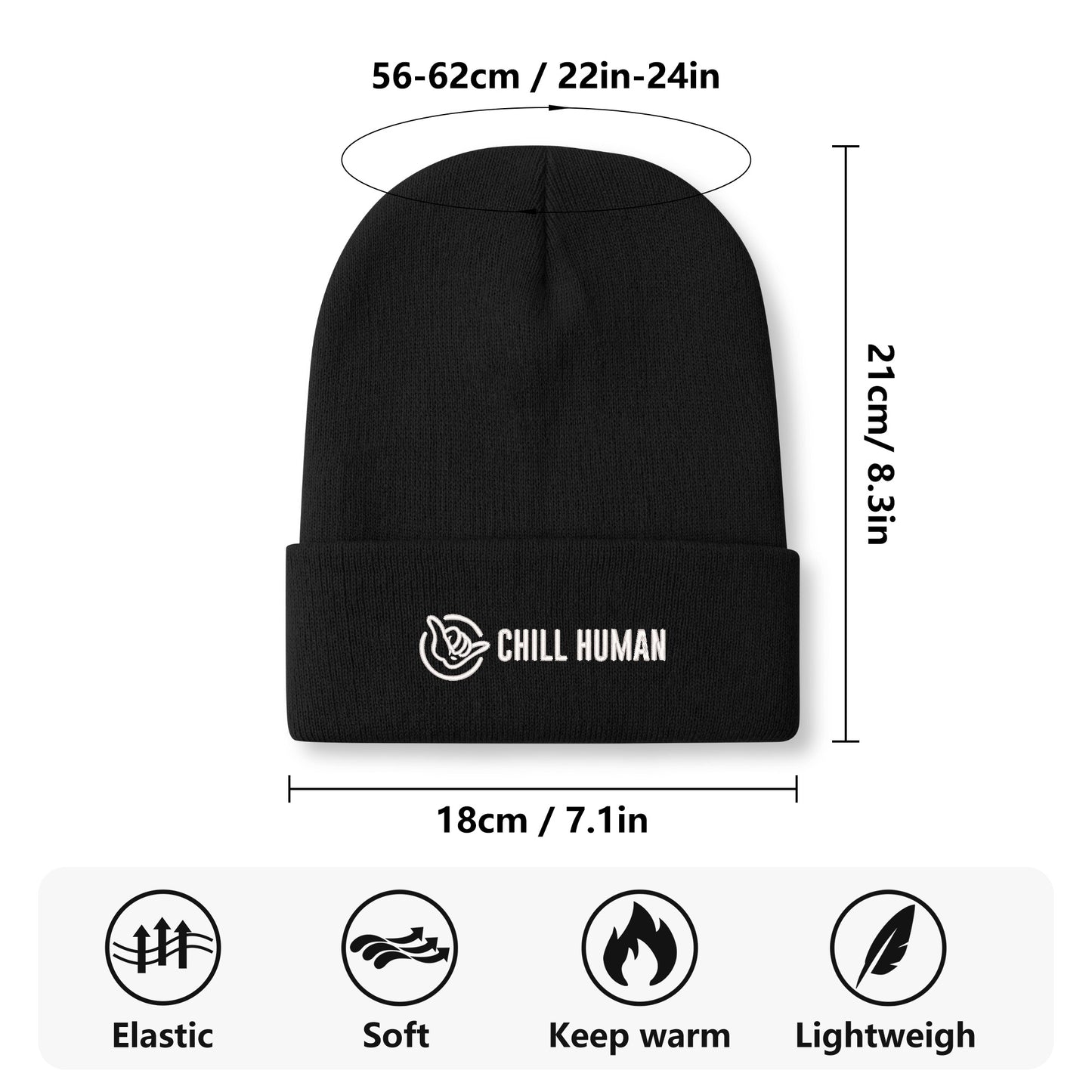 Embroidered Logo Knitted Hat
