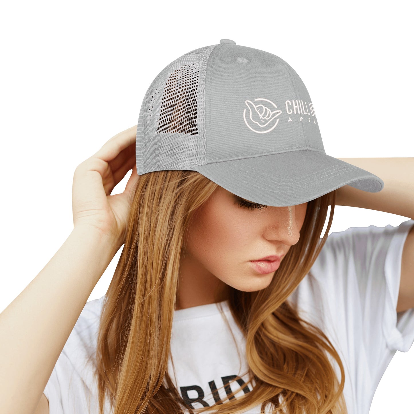 Embroidered Logo Mesh Baseball Cap