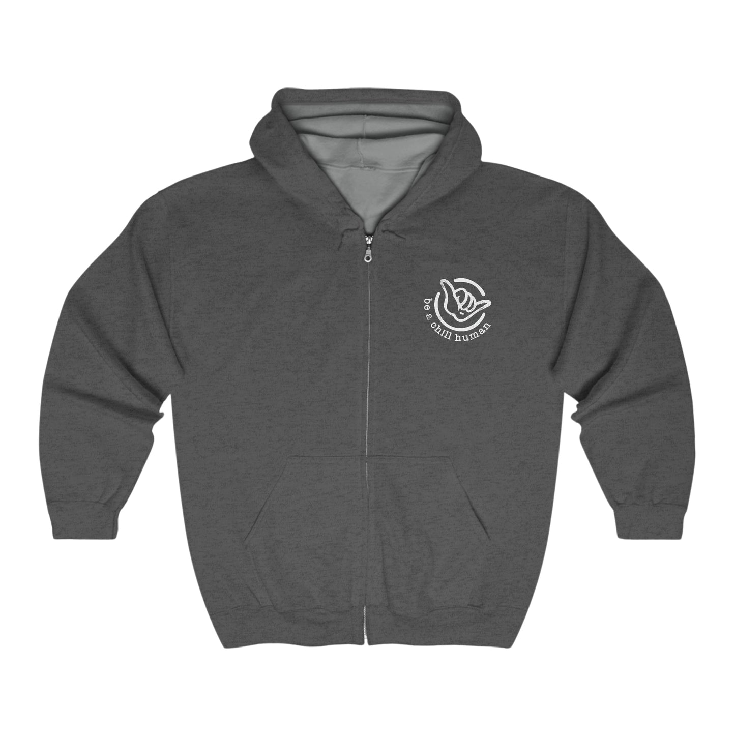 Chill Human Logo Full Zip Hooded Sweatshirt