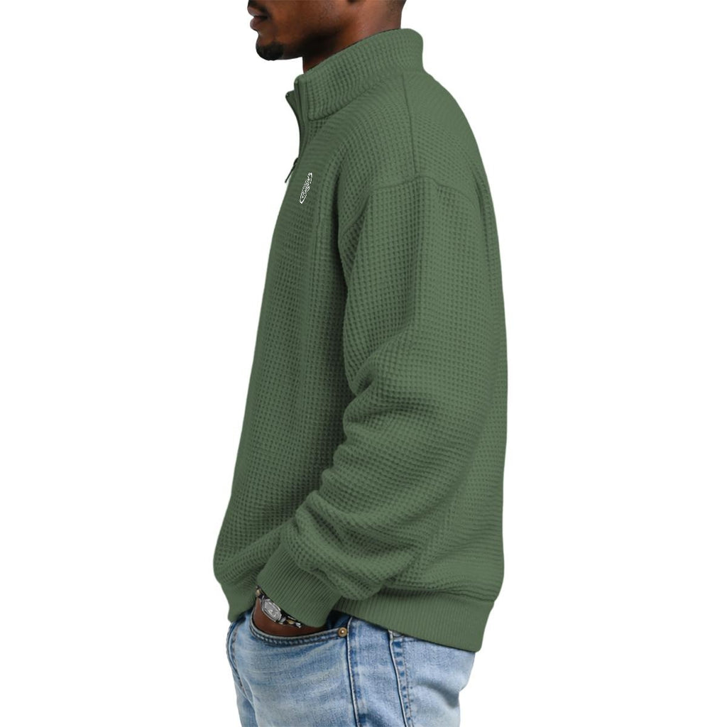 Chill Human Logo Waffle Knit Quarter Zip