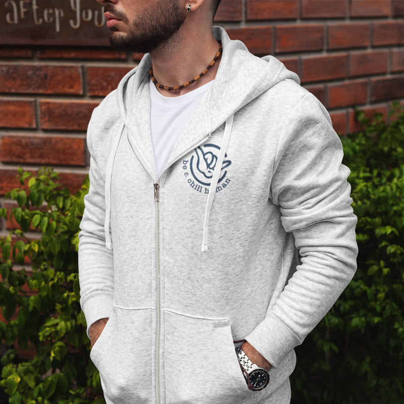 Chill Human Logo Full Zip Hooded Sweatshirt