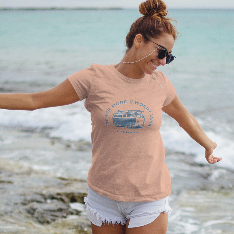Beach More • Worry Less Tee